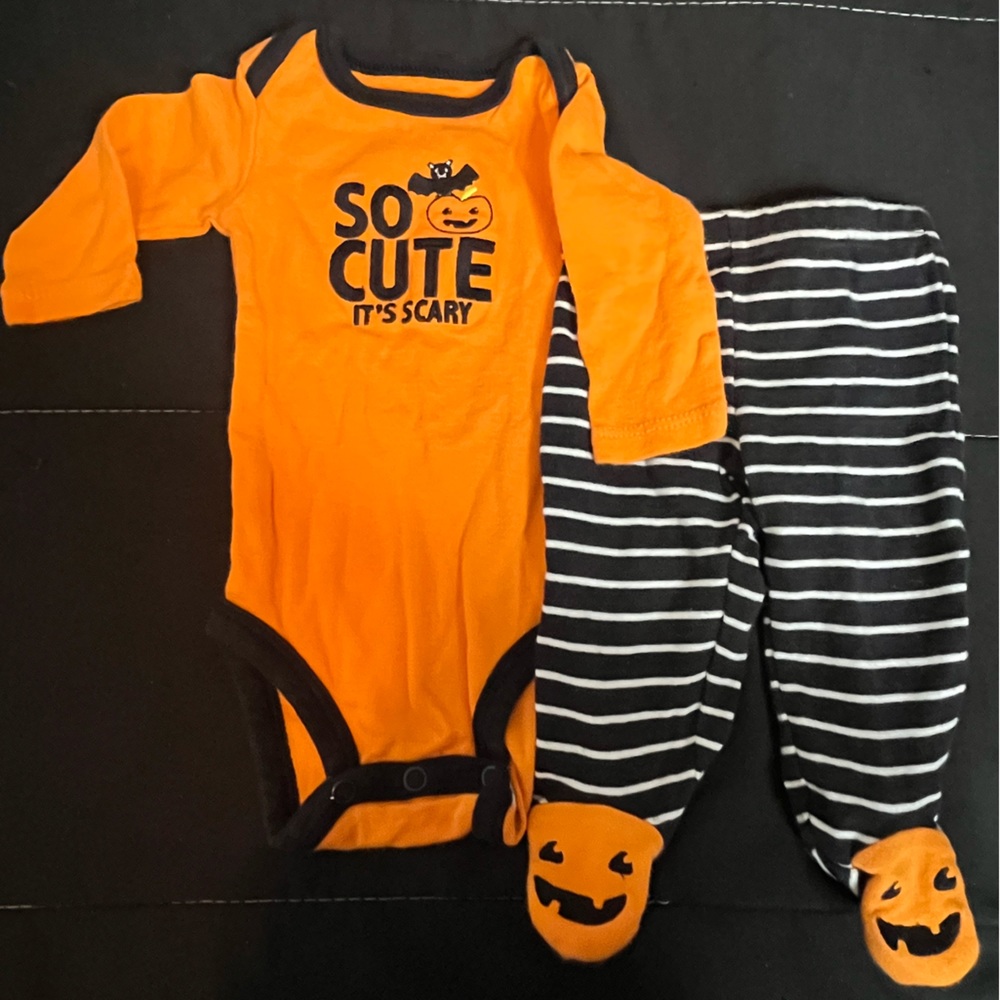 BABY BOY FIRST HALLOWEEN TWO PIECE SET